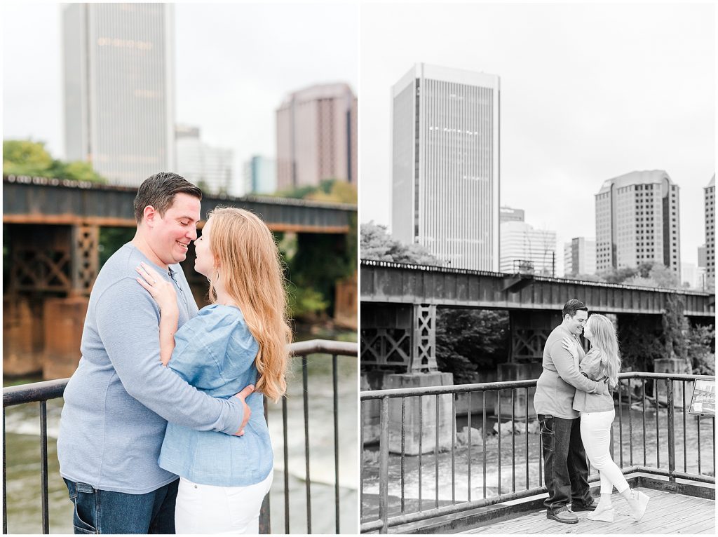 tpott walking bridge james river richmond virginia engagement session 