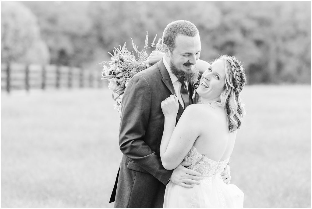 wisteria farms richmond virginia sunset portraits with bride and groom