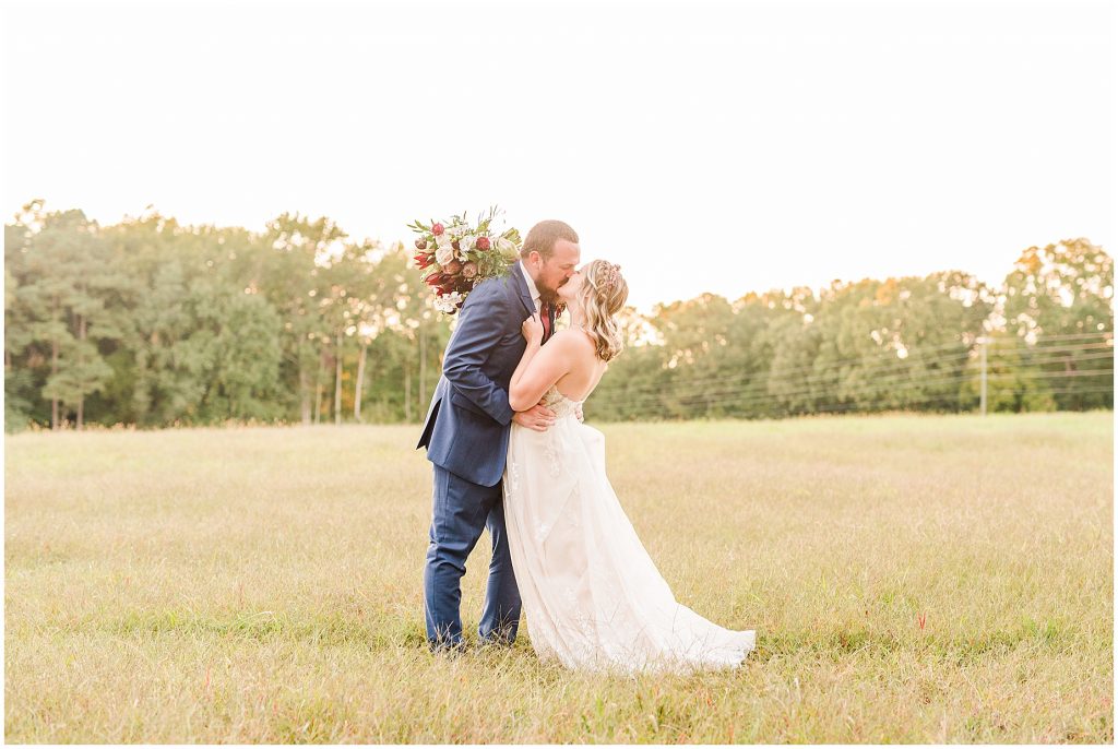 wisteria farms richmond virginia sunset portraits with bride and groom