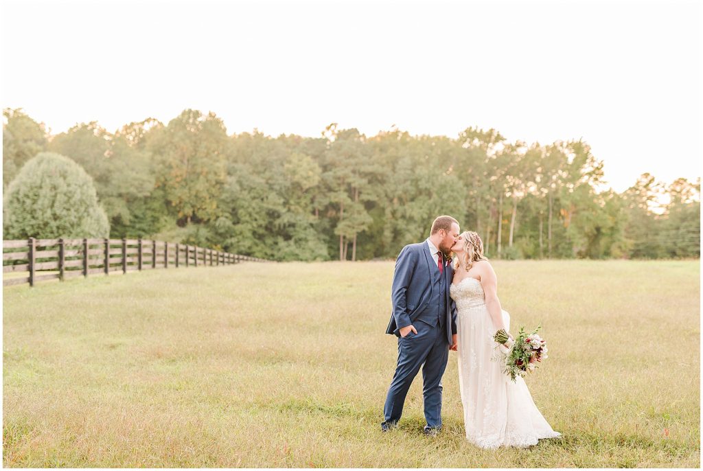 wisteria farms richmond virginia sunset portraits with bride and groom