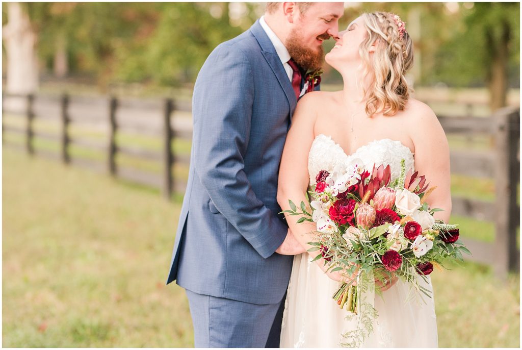 wisteria farms richmond virginia sunset portraits with bride and groom