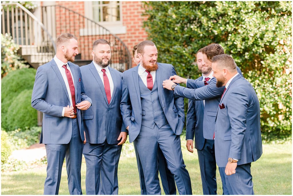 groom getting ready details at wisteria farms richmond wedding