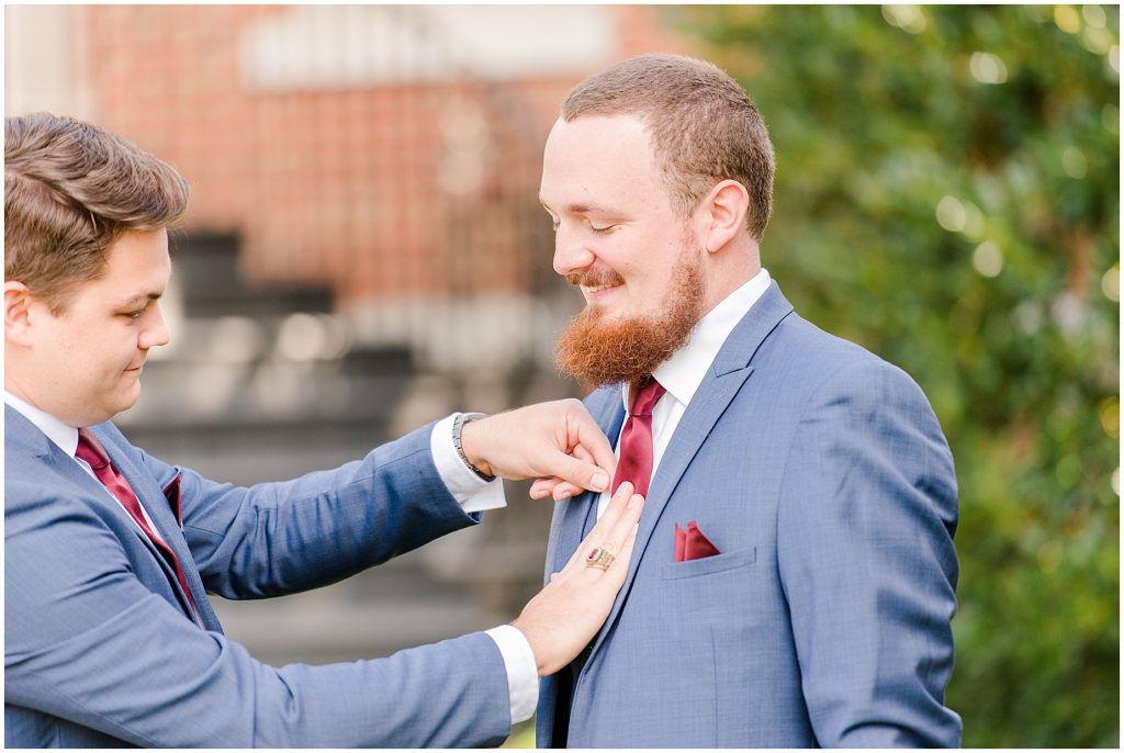 groom getting ready details at wisteria farms richmond wedding