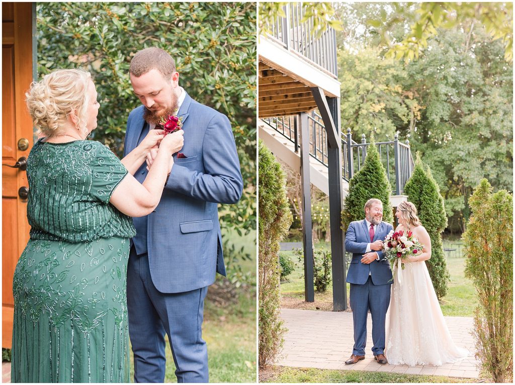 ceremony at horse barn wisteria farm richmond virginia wedding venue