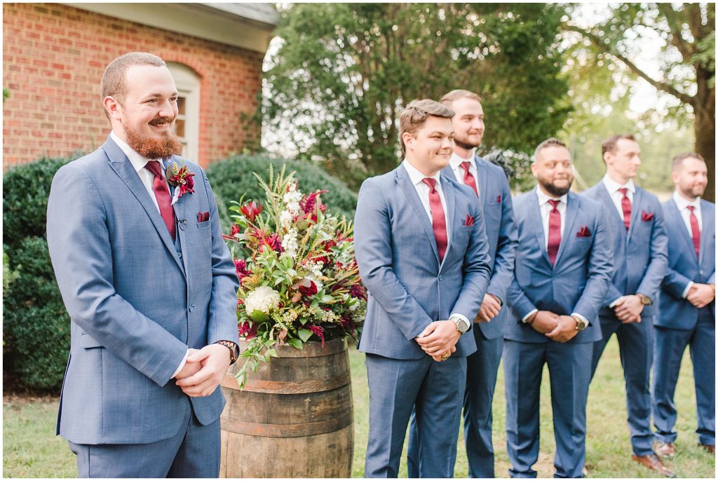 ceremony at horse barn wisteria farm richmond virginia wedding venue