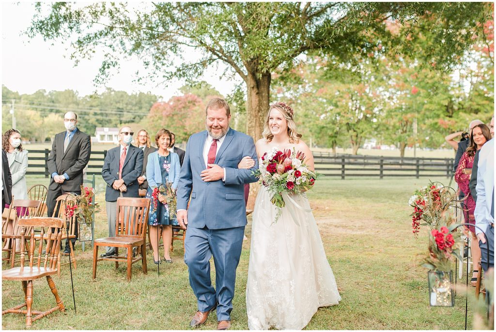 ceremony at horse barn wisteria farm richmond virginia wedding venue