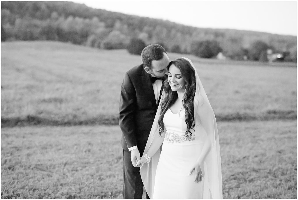 after sunset portraits of bride and groom at northern virginia wedding