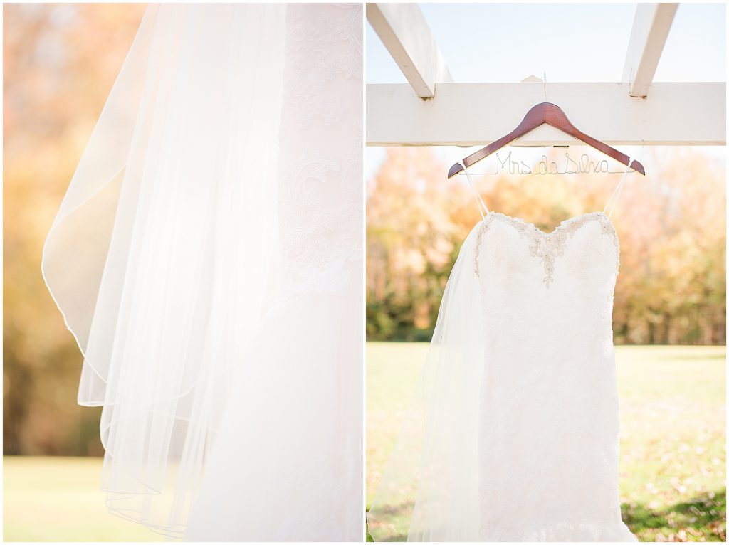 amber grove wedding dress detail photography on arbor