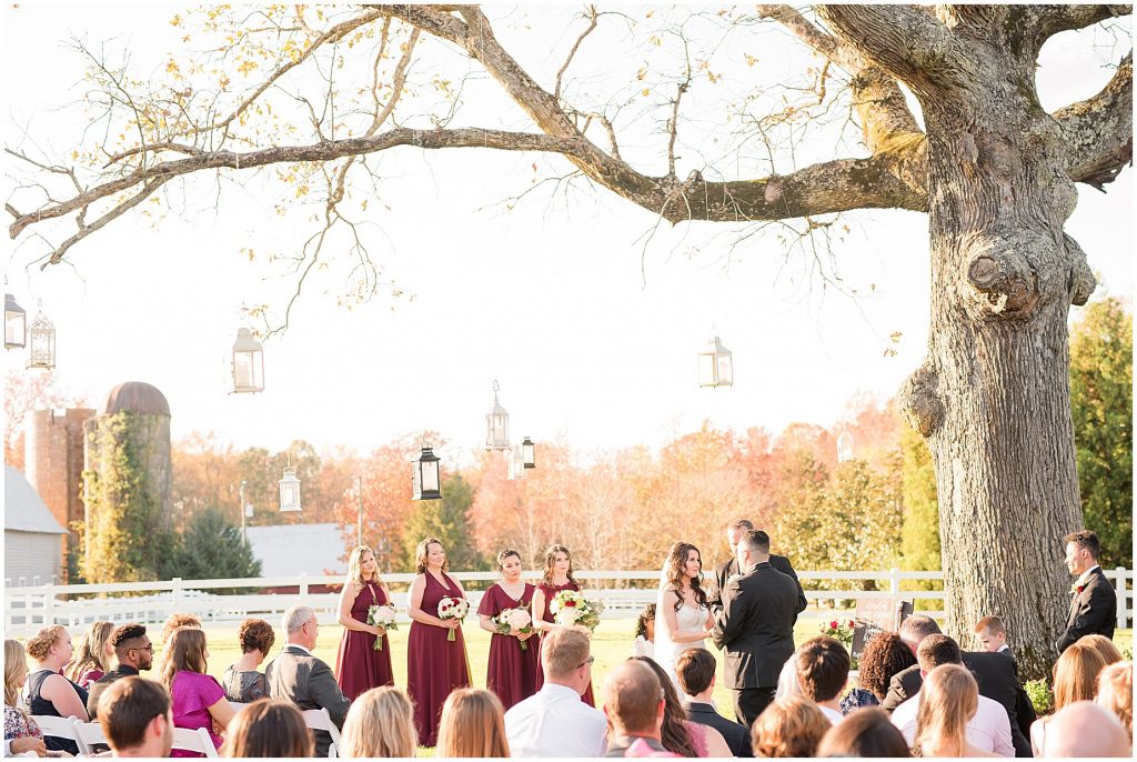 ceremony at amber grove virginia wedding venue 