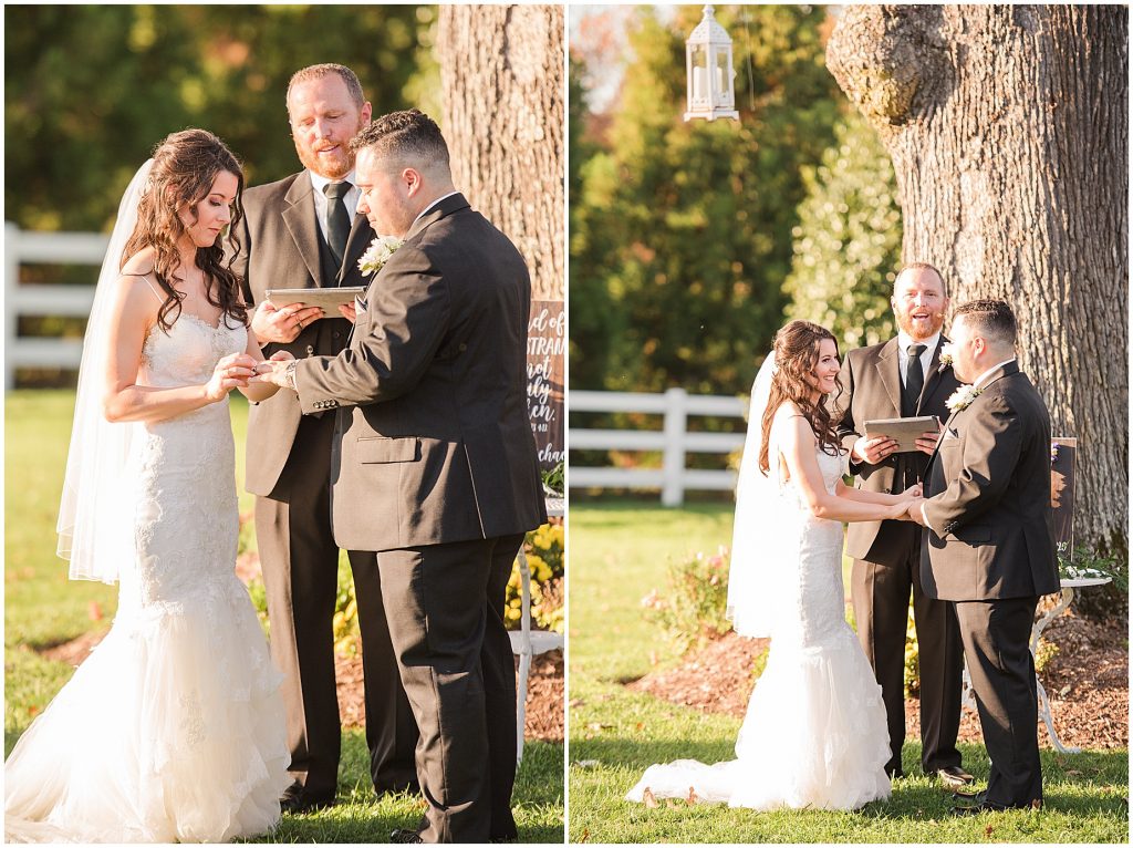 ceremony at amber grove virginia wedding venue 