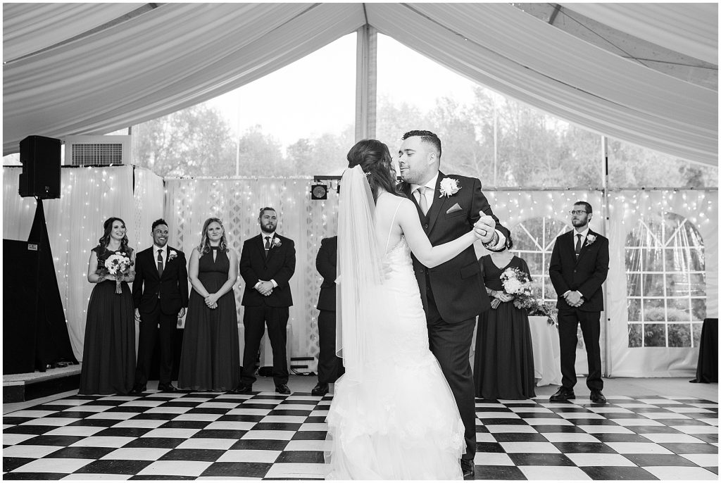 amber grove richmond virginia wedding reception bride and groom sharing first dance