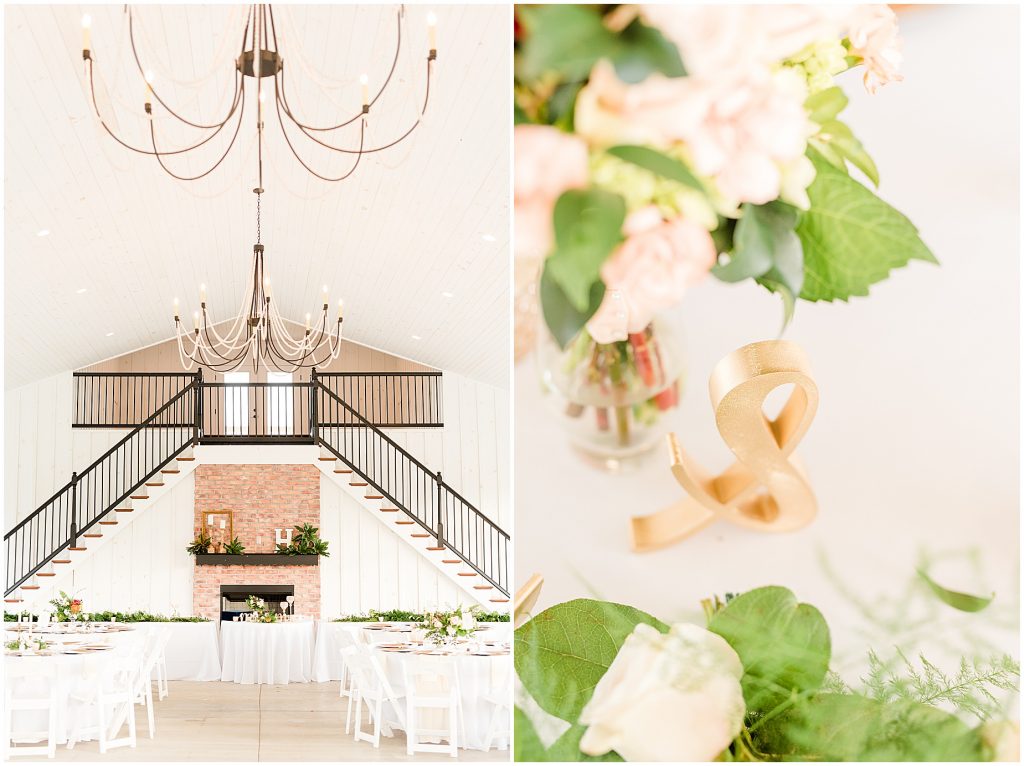 reception details and tent at Waverly Estate in southern Virginia