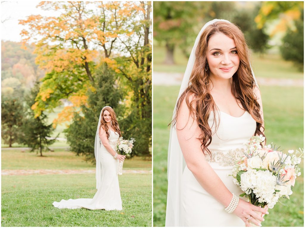 bride and groom portraits at whitehall estate in bluemont virginia