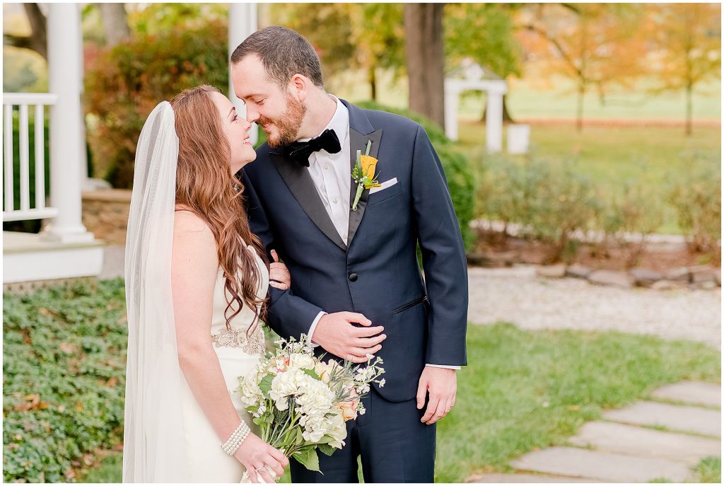 bride and groom portraits at whitehall estate in bluemont virginia