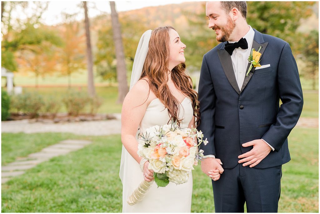 bride and groom portraits at whitehall estate in bluemont virginia