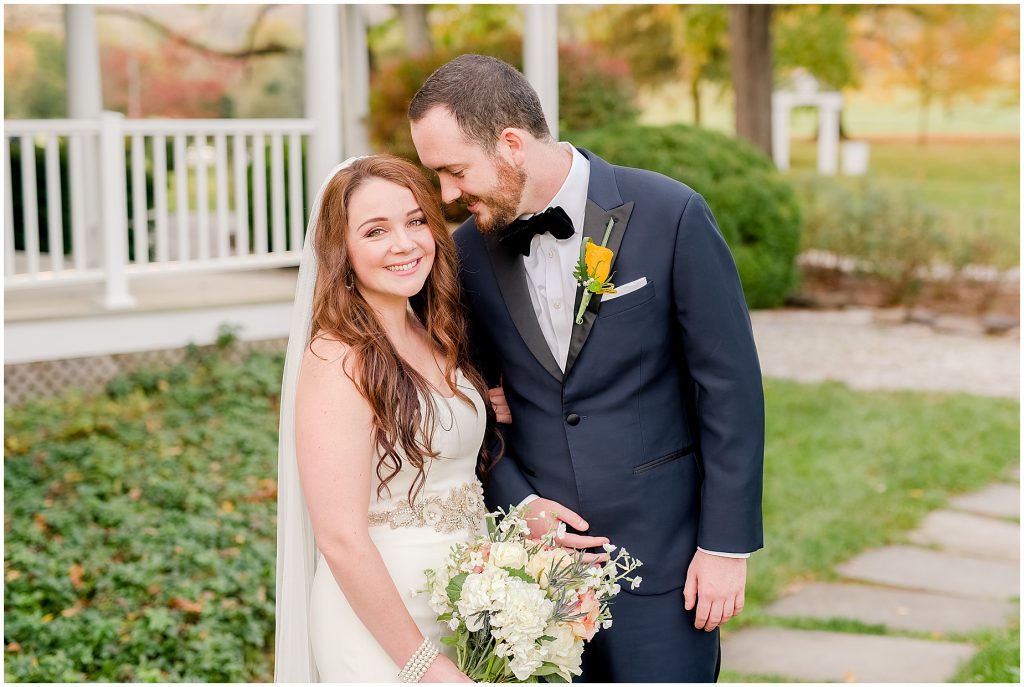 bride and groom portraits at whitehall estate in bluemont virginia