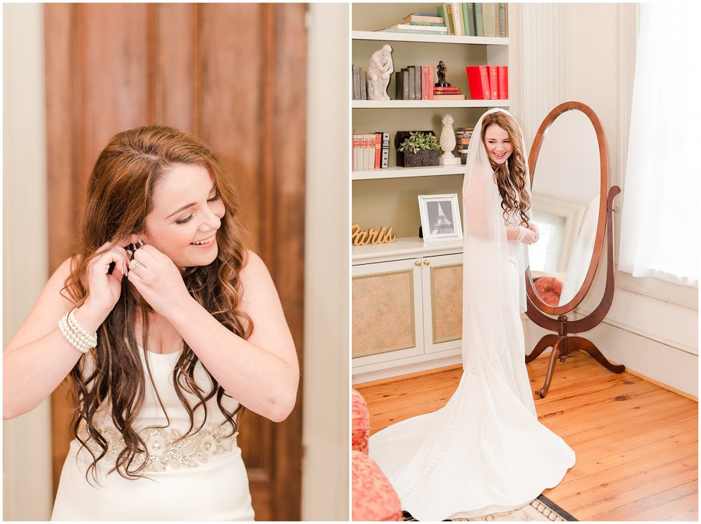 bridal suite at whitehall estate in bluemont virginia bridal portrait