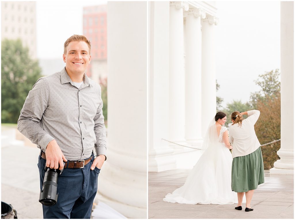 photographers at wedding at the Virginia Capitol Building in Richmond