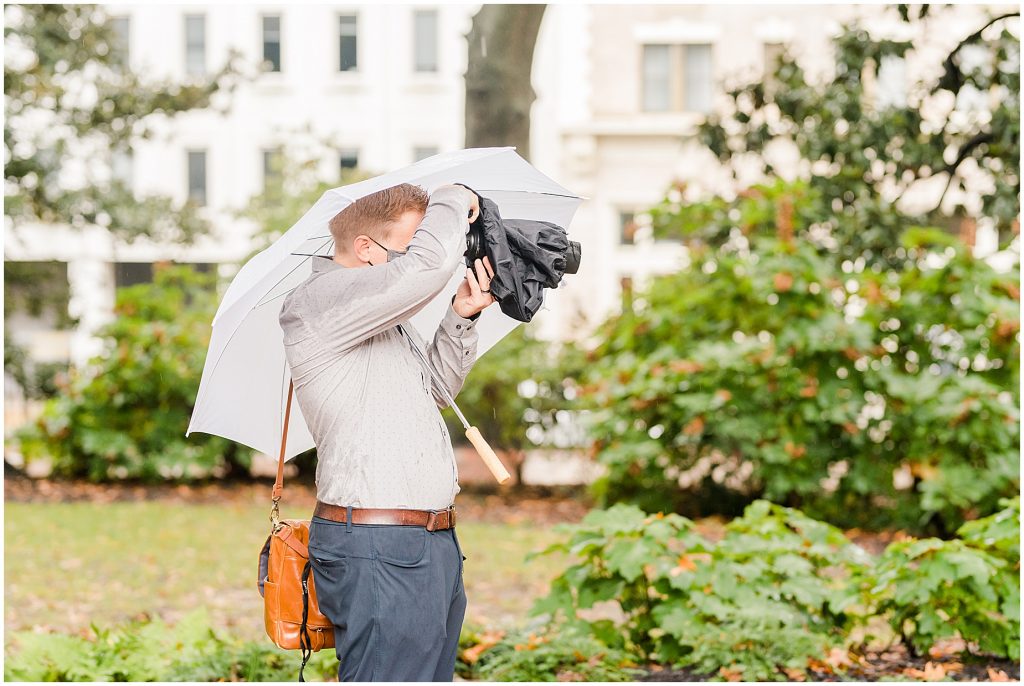 Virginia Photographers Behind the Scenes taking portraits during the ceremony at the virginia Capitol Building in richmond