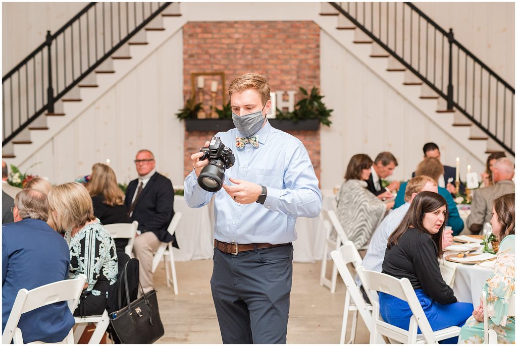 Virginia Photographers Behind the Scenes posing at a reception at Waverly Estate in Lunenberg, Va