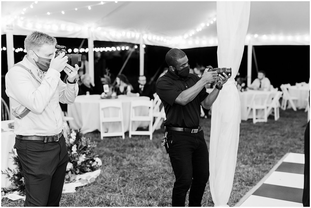 photographer and videographer at reception in Richmond Va