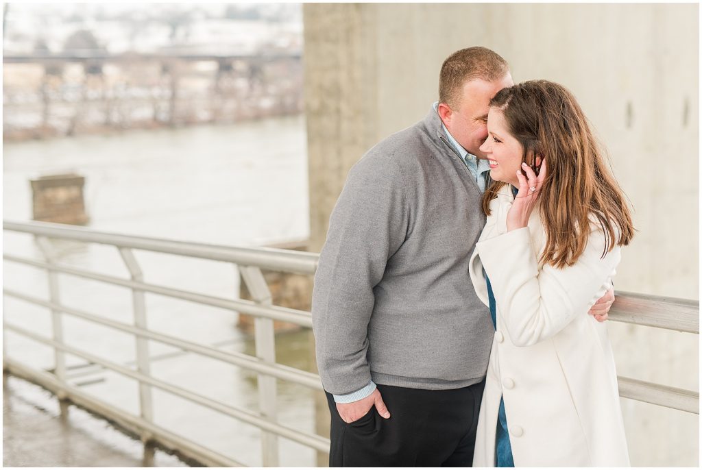 richmond skyline engagement session location belle isle bridge