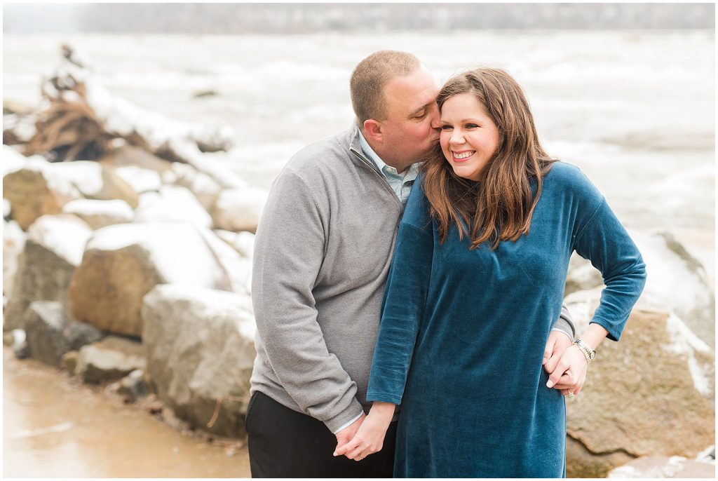 Richmond winter belle isle engagement session 