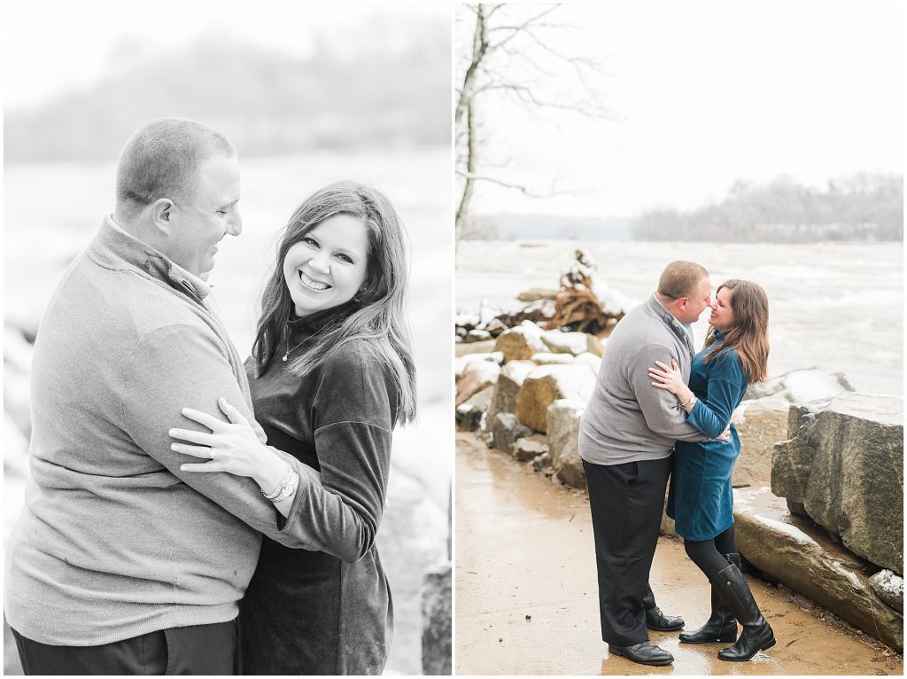 Belle Isle Snowy Winter Engagement Richmond Wedding Photographers