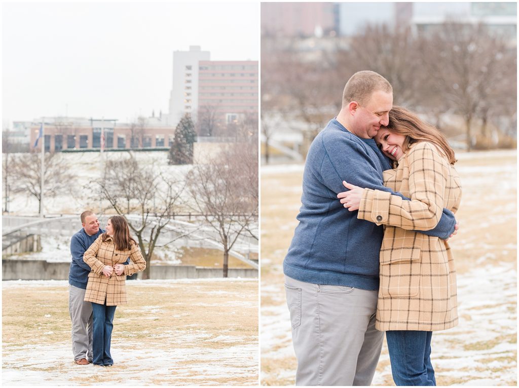 browns island downtown richmond engagement winter session 