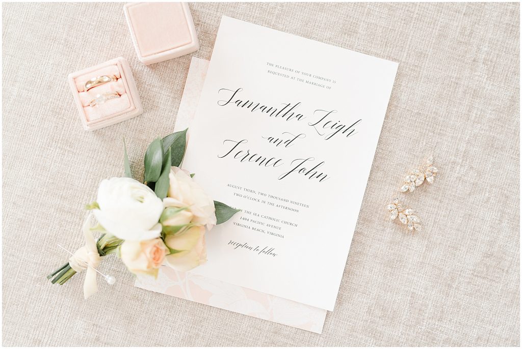 wedding virginia photographers the cavalier hotel beach invitation suite bridal details rings