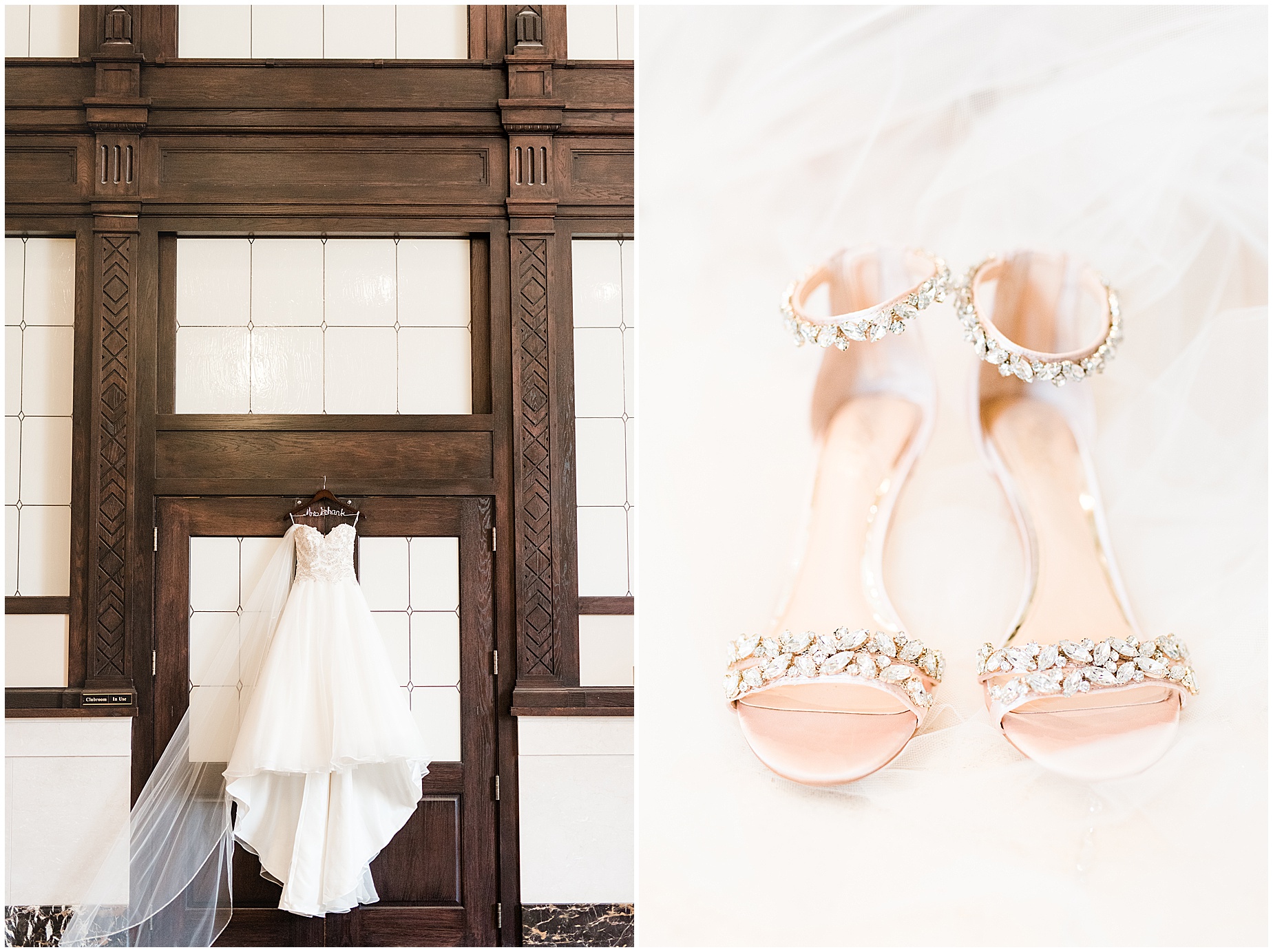 John Marshall Richmond Wedding dress and shoes details