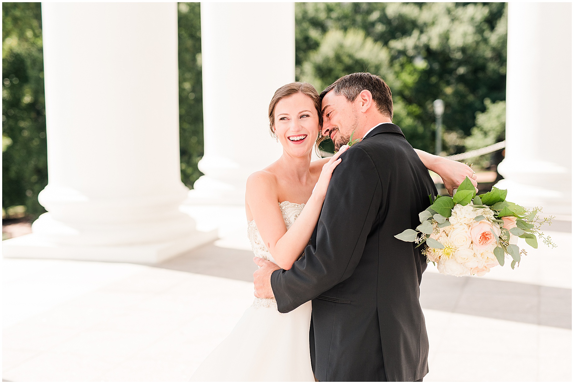 richmond capitol building wedding portraits bright