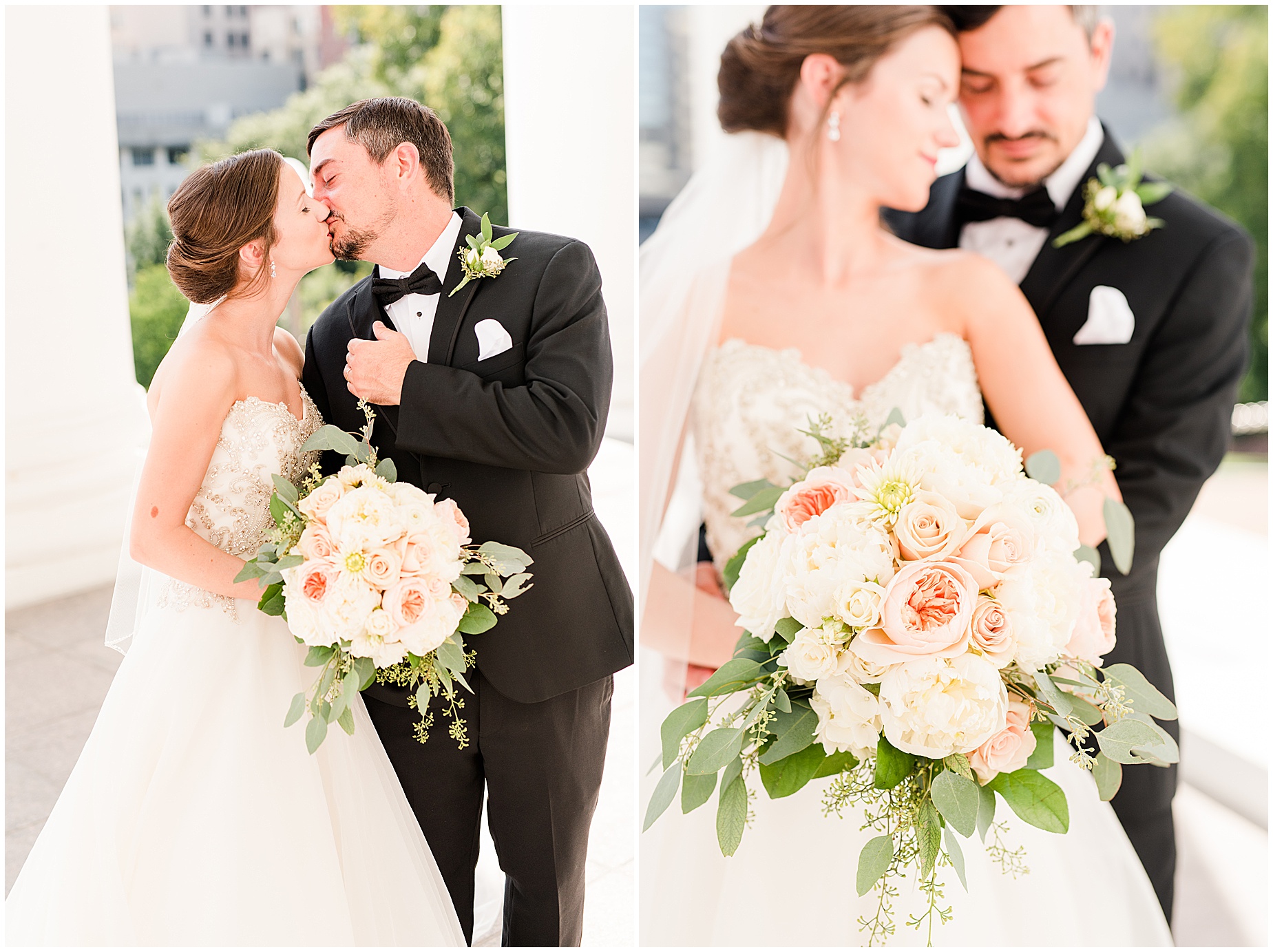 richmond capitol building wedding portraits flowers