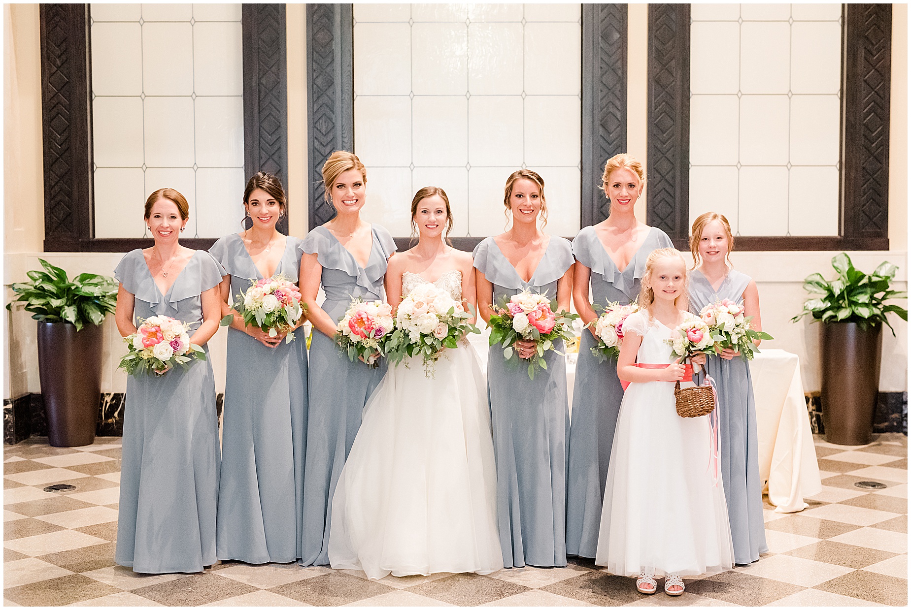 john marshall ballrooms wedding bridesmaids portraits