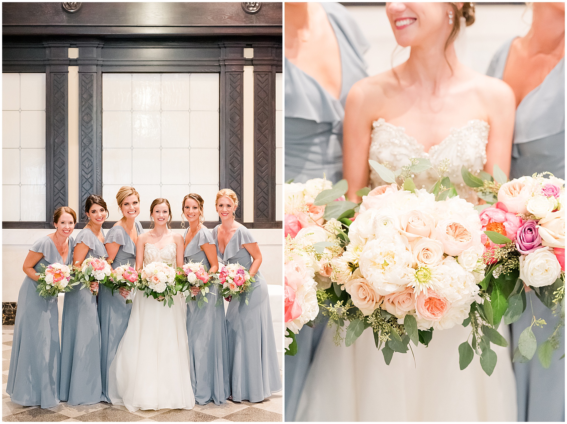 john marshall ballrooms wedding bridesmaids portraits