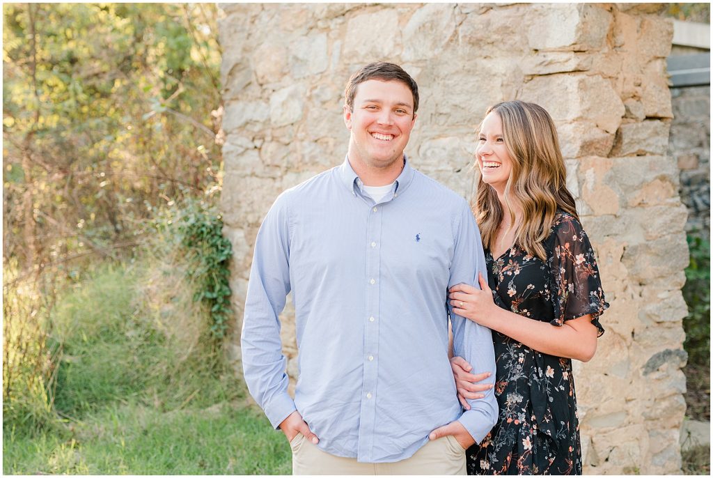 fall engagement session at belle isle richmond virginia couple