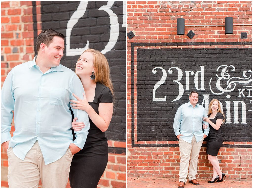 richmond mural restaurant engagement session 