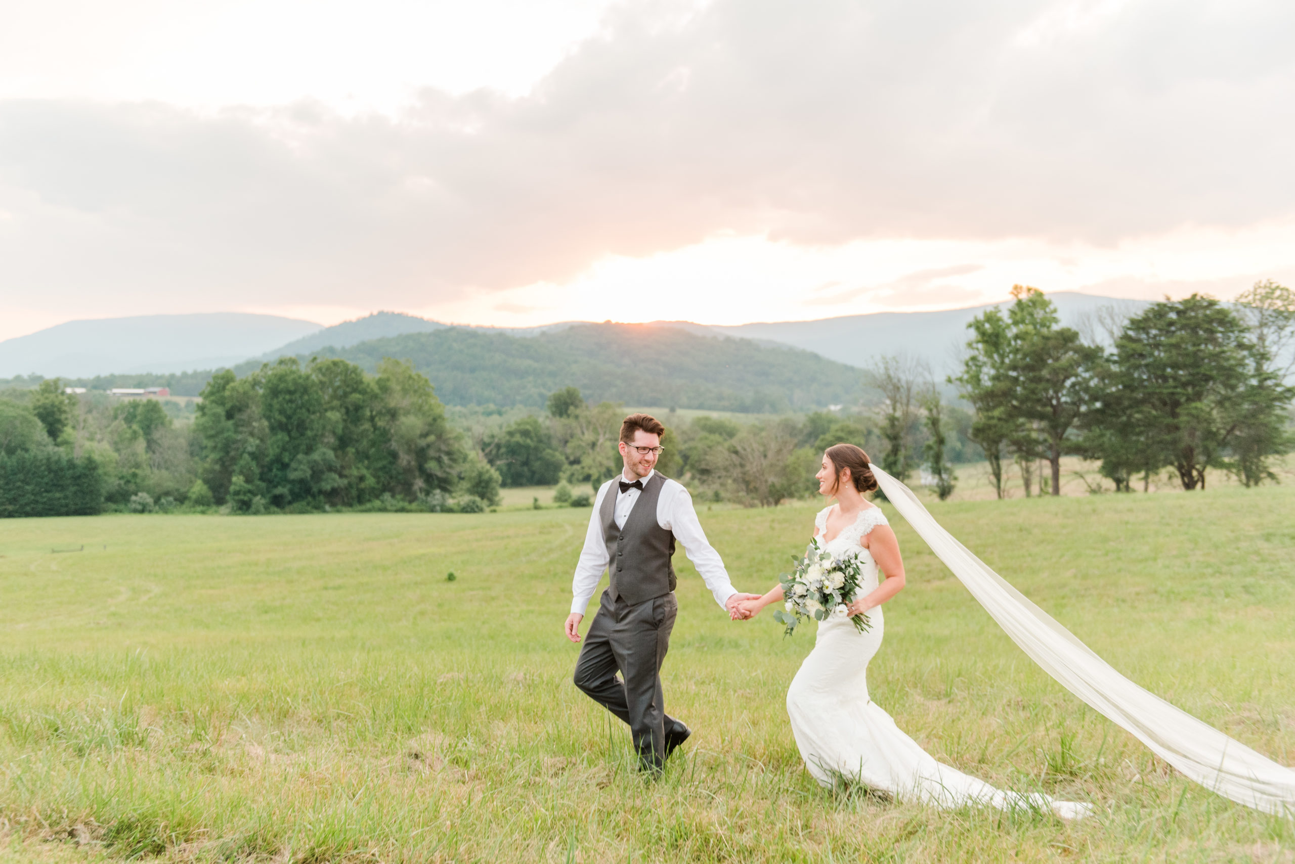 Barn at Edgewood sunset mountain wedding