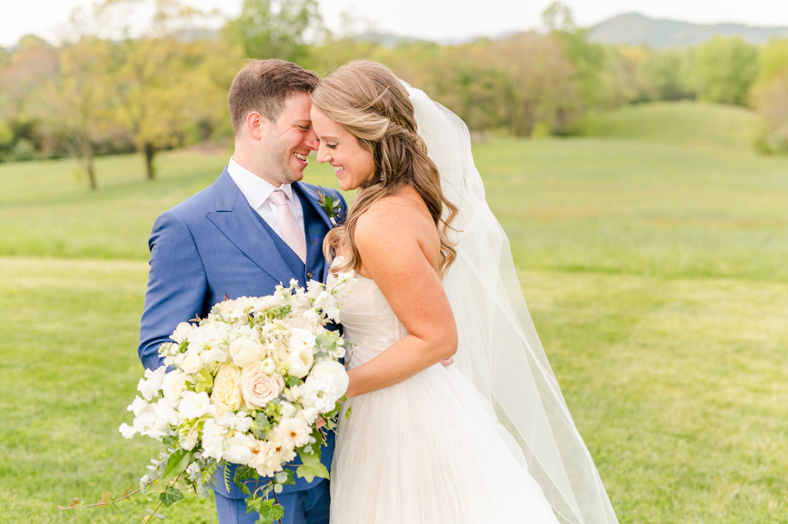 Early Mountain Vineyard Mountain Wedding bride and groom